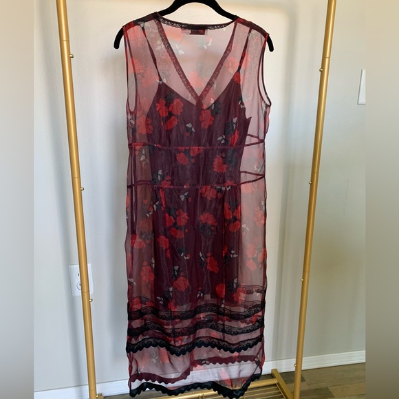 Coach Sleeveless Organza Dress in Floral Pattern - Picture 4 of 9